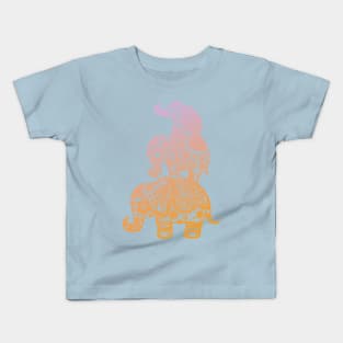 Elephant Family in Color Kids T-Shirt